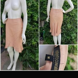 Peach Leather‎  Roberto Cavalli skirt